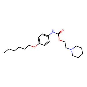 Carbamic acid, [4-(hexyloxy)phenyl]-, 2-(1-piperidinyl)ethyl ester structure
