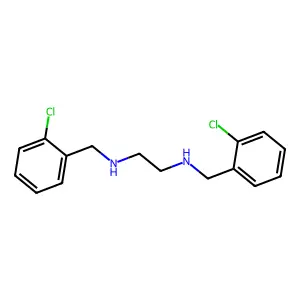 N,N'-bis[(2-chlorophenyl)methyl]ethane-1,2-diamine structure