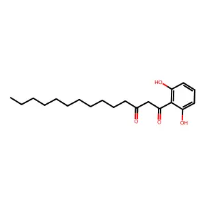 1-(2,6-Dihydroxyphenyl)-1,3-tetradecanedione structure
