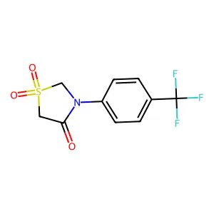 1,1-dioxo-3-[4-(trifluoromethyl)phenyl]-1,3-thiazolidin-4-one structure