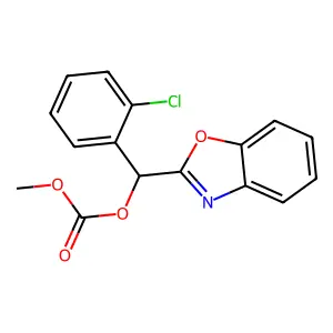 [1,3-benzoxazol-2-yl-(2-chlorophenyl)methyl] methyl carbonate structure