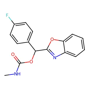 [1,3-benzoxazol-2-yl-(4-fluorophenyl)methyl] N-methylcarbamate structure