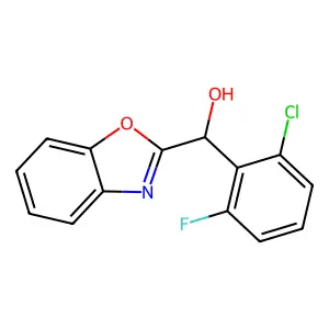 1,3-benzoxazol-2-yl-(2-chloro-6-fluorophenyl)methanol structure