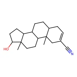 (5S,8R,9S,10S,13S,14S,17S)-17-hydroxy-10,13-dimethyl-4,5,6,7,8,9,11,12,14,15,16,17-dodecahydro-1H-cyclopenta[a]phenanthrene-2-carbonitrile structure