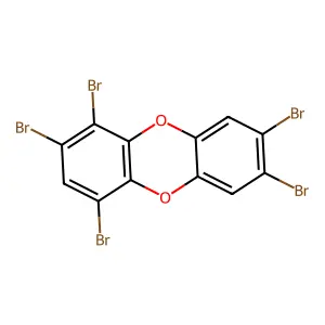 1,2,4,7,8-pentabromodibenzo-p-dioxin structure