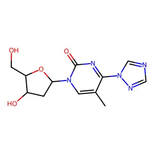 1-[(2R,4S,5R)-4-hydroxy-5-(hydroxymethyl)oxolan-2-yl]-5-methyl-4-(1,2,4-triazol-1-yl)pyrimidin-2-one structure