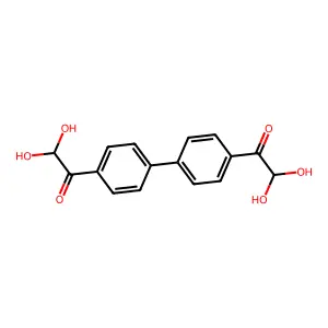1,1'-([1,1'-Biphenyl]-4,4'-diyl)bis(2,2-dihydroxyethanone) structure