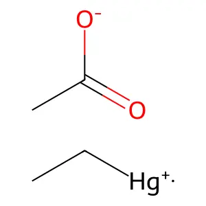 Ethylmercuric acetate structure