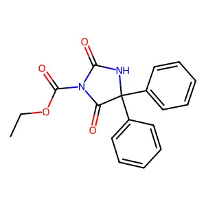 ethyl 2,5-dioxo-4,4-diphenylimidazolidine-1-carboxylate structure
