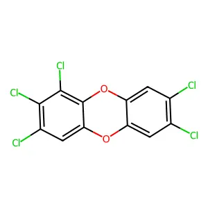 1,2,3,7,8-pentachlorodibenzo-p-dioxin structure