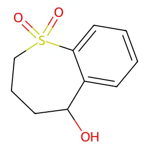 1,1-dioxo-2,3,4,5-tetrahydro-1lambda6-benzothiepin-5-ol structure