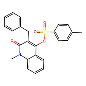 (3-benzyl-1-methyl-2-oxoquinolin-4-yl) 4-methylbenzenesulfonate structure