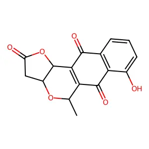 (11R,15R,17R)-4-hydroxy-17-methyl-12,16-dioxatetracyclo[8.7.0.03,8.011,15]heptadeca-1(10),3(8),4,6-tetraene-2,9,13-trione structure