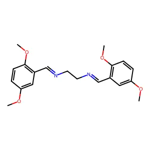 1-(2,5-dimethoxyphenyl)-N-[2-[(2,5-dimethoxyphenyl)methylideneamino]ethyl]methanimine structure