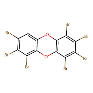 1,2,3,4,6,7,8-Heptabromodibenzo-p-dioxin structure