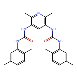 1-(2,5-dimethylphenyl)-3-[5-[(2,5-dimethylphenyl)carbamoylamino]-2,6-dimethyl-3-pyridinyl]urea structure