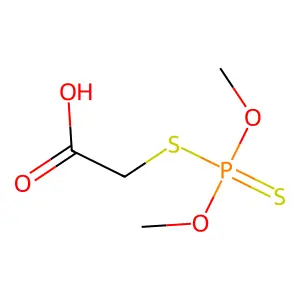 2-dimethoxyphosphinothioylsulfanylacetic acid structure