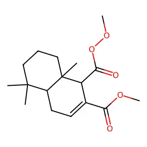 1,2-Naphthalenedicarboxylic acid, 1,4,4a,5,6,7,8,8a-octahydro-1-hydroxy-5,5,8a-trimethyl-, 1,2-dimethy lester, (1S,4aS,8aS)- structure