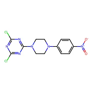 1,3,5-Triazine, 2,4-dichloro-6-(4-(4-nitrophenyl)-1-piperazinyl)- structure