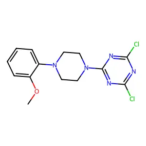1,3,5-Triazine, 2,4-dichloro-6-(4-(2-methoxyphenyl)-1-piperazinyl)- structure