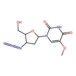 1-[(2R,4S,5S)-4-azido-5-(hydroxymethyl)oxolan-2-yl]-5-methoxypyrimidine-2,4-dione structure