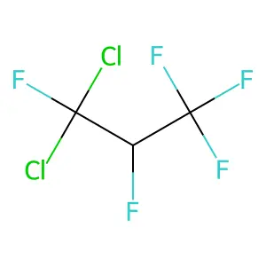 1,1-DICHLORO-1,2,3,3,3-PENTAFLUOROPROPANE structure