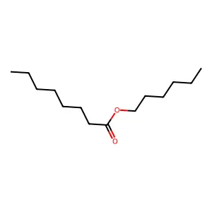 Hexyl octanoate structure