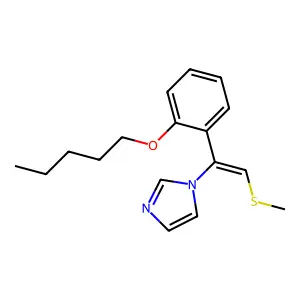 1-{2-(methylsulfanyl)-1-[2-(pentyloxy)phenyl]ethenyl}-1H-imidazole structure