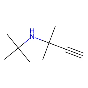 N-tert-butyl-2-methylbut-3-yn-2-amine structure