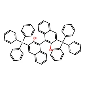 1-(2-hydroxy-3-triphenylsilylnaphthalen-1-yl)-3-triphenylsilylnaphthalen-2-ol structure