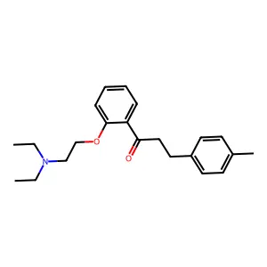 1-[2-[2-(diethylamino)ethoxy]phenyl]-3-(4-methylphenyl)propan-1-one structure