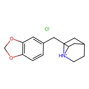 2-(3,4-Methylenedioxybenzyl)quinuclidine hydrochloride structure