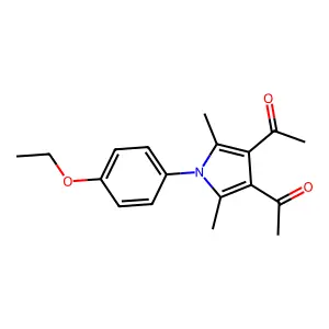 1,1'-[1-(4-ethoxyphenyl)-2,5-dimethyl-1H-pyrrole-3,4-diyl]diethanone structure