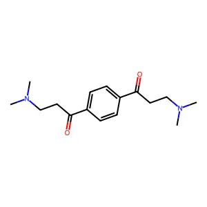 1,1'-benzene-1,4-diylbis[3-(dimethylamino)propan-1-one] structure