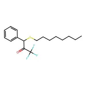1,1,1-trifluoro-3-octylsulfanyl-3-phenylpropan-2-one structure