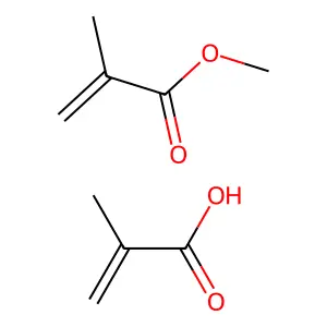 methyl 2-methylprop-2-enoate2-methylprop-2-enoic acid structure