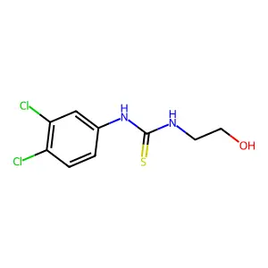 1-(3,4-dichlorophenyl)-3-(2-hydroxyethyl)thiourea structure