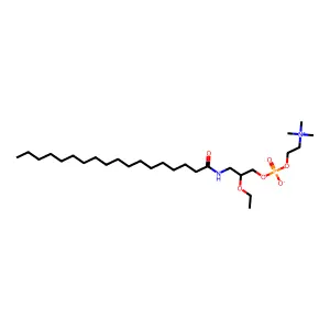 [2-ethoxy-3-(octadecanoylamino)propyl] 2-(trimethylazaniumyl)ethyl phosphate structure