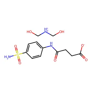 bis(hydroxymethyl)azanium4-oxo-4-(4-sulfamoylanilino)butanoate structure