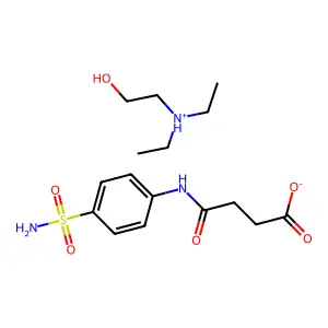 diethyl(2-hydroxyethyl)azanium4-oxo-4-(4-sulfamoylanilino)butanoate structure