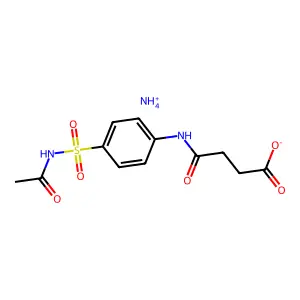Butanoic acid, 4-((4-((acetylamino)sulfonyl)phenyl)amino)-4-oxo-, monoammonium salt structure