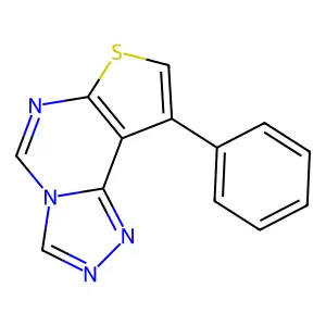 12-phenyl-10-thia-3,4,6,8-tetrazatricyclo[7.3.0.02,6]dodeca-1(9),2,4,7,11-pentaene structure