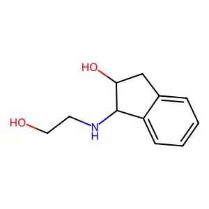 1-(2-hydroxyethylamino)-2,3-dihydro-1H-inden-2-ol structure
