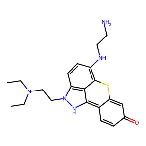 10-(2-aminoethylamino)-14-[2-(diethylamino)ethyl]-8-thia-14,15-diazatetracyclo[7.6.1.02,7.013,16]hexadeca-1,3,6,9,11,13(16)-hexaen-5-one structure