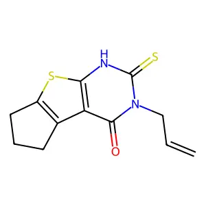 11-prop-2-enyl-10-sulfanylidene-7-thia-9,11-diazatricyclo[6.4.0.02,6]dodeca-1(8),2(6)-dien-12-one structure