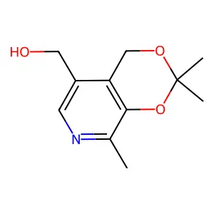 (2,2,8-trimethyl-4H-[1,3]dioxino[4,5-c]pyridin-5-yl)methanol structure
