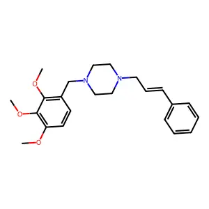 1-[(2E)-3-phenylprop-2-en-1-yl]-4-(2,3,4-trimethoxybenzyl)piperazine structure