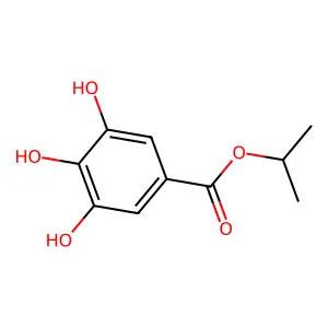 Isopropyl 3,4,5-trihydroxybenzoate structure
