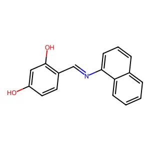 1,3-Benzenediol, 4-[(1-naphthalenylimino)methyl]- structure