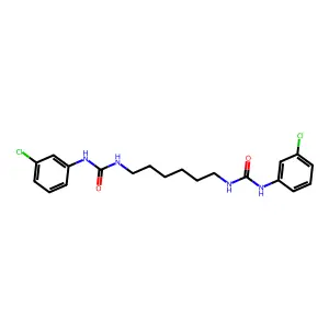 1-(3-chlorophenyl)-3-[6-[(3-chlorophenyl)carbamoylamino]hexyl]urea structure